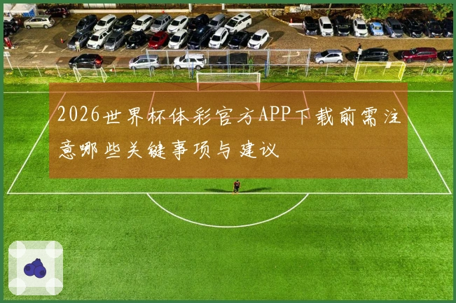 2026世界杯体彩官方APP下载前需注意哪些关键事项与建议